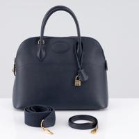 Hermes BOLIDE 35 Dark Blue Leather Handbag - Sold for $3,072 on 05-17-2026 (Lot 603).jpg